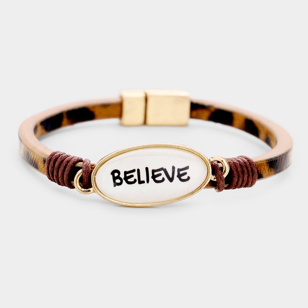 Believe message bracelet
